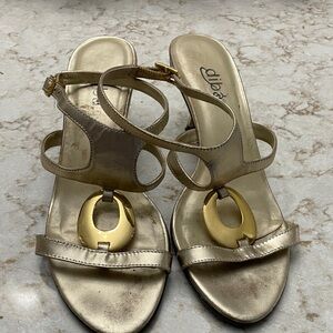 Diba Gold Strappy Sandals
